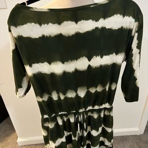 white and green romper